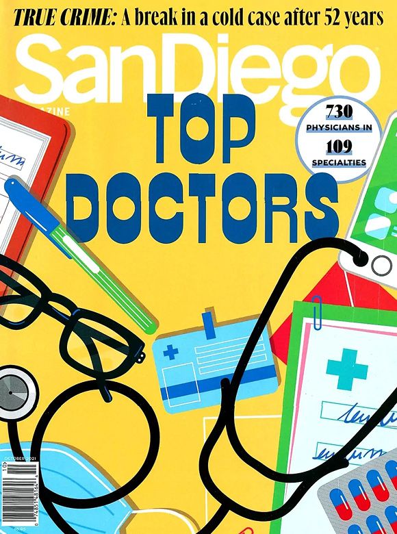San Diego Magazine cover featuring top doctors.