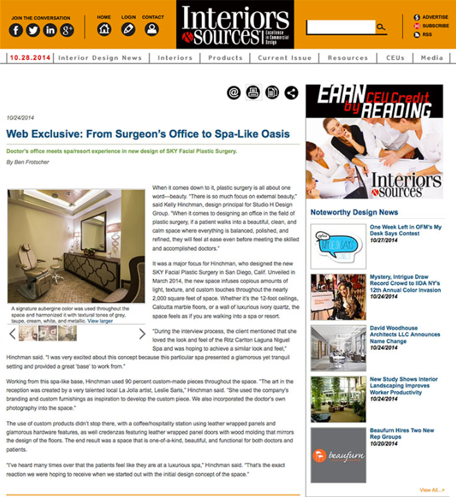 SKY Facial Plastic Surgery: A Spa-Like Oasis